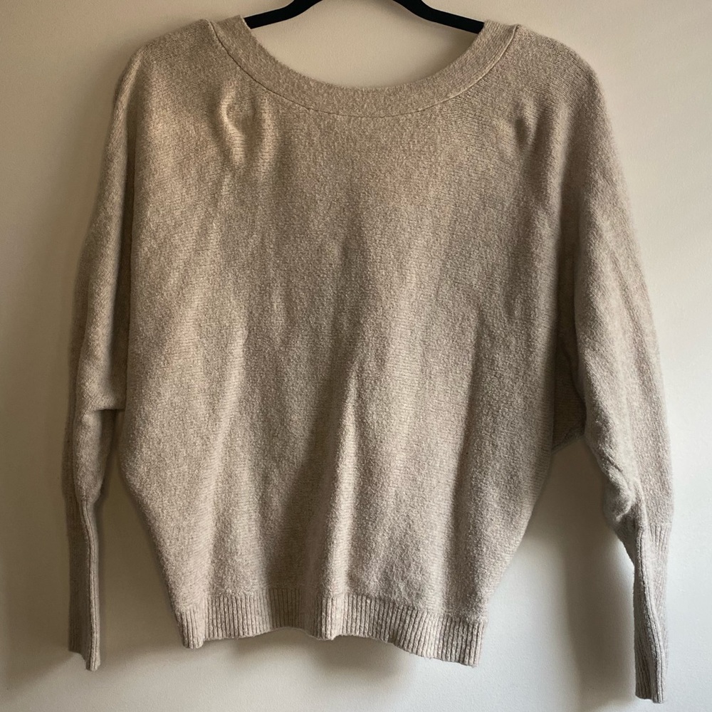 For Thee Beige Sweater w/ Buttons Along the Back Size M
